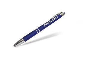 Миниатюра продукта Ручка soft-touch брендированная - PROLOGY металлическая, синяя