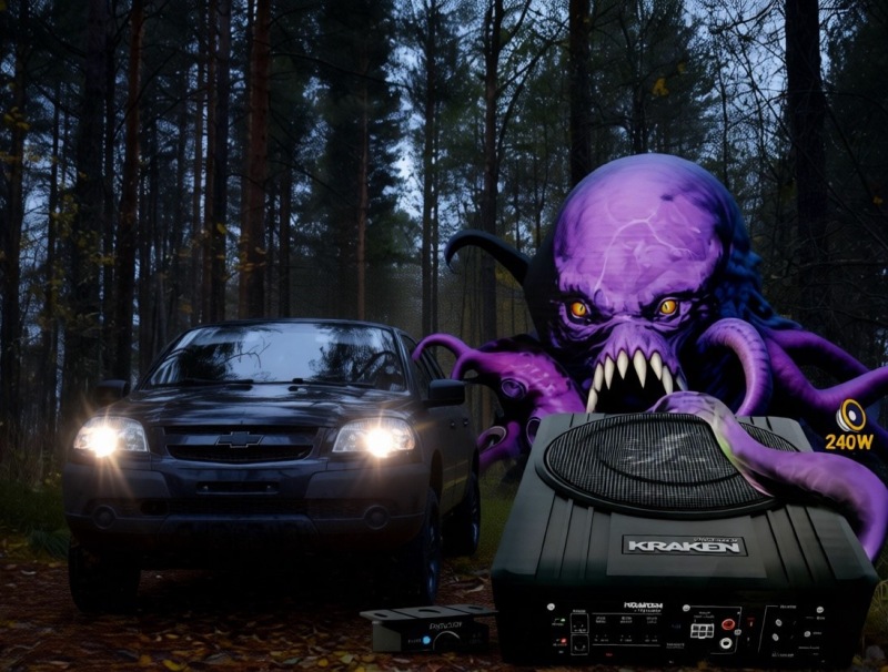 Изображение Обзор с DRIVE2: автомобильный активный сабвуфер PROLOGY KRAKEN BASS BOX-10
